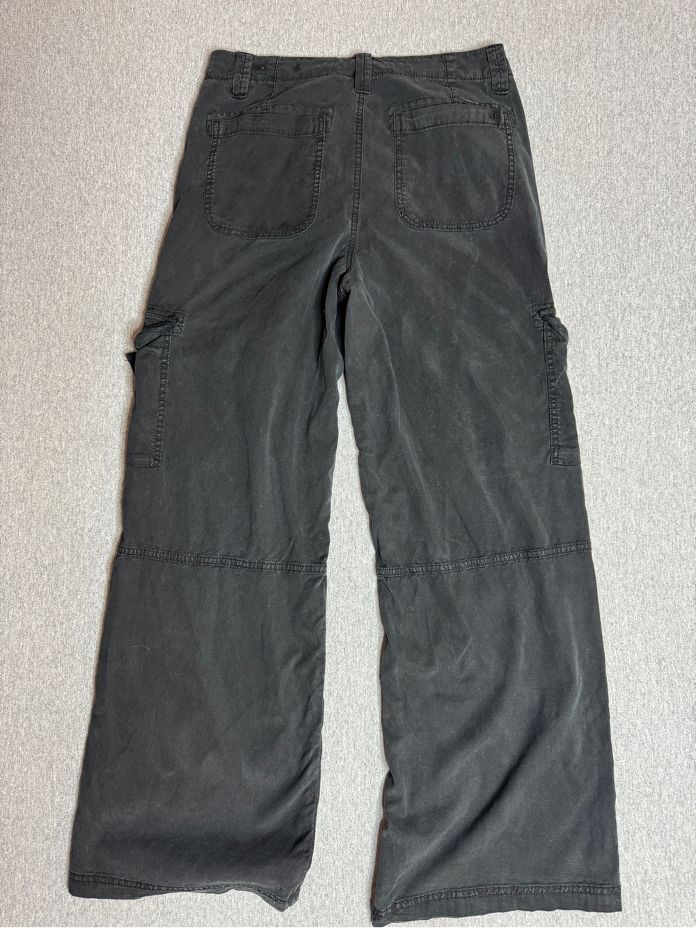 Women's Black Cargo Pants with Utility Pockets - Picture 2 of 5